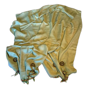 Large woven shawl with bead work